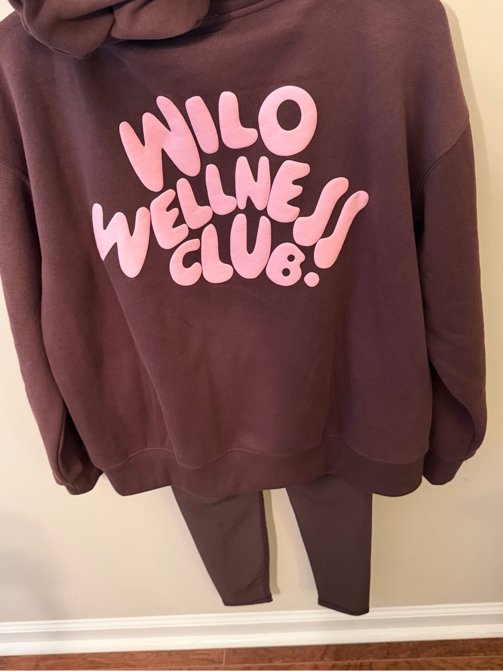 NWT WILO The Label 2 Piece Set in Chocolate Brown, Hoodie & Leggings, Size XS - Picture 2 of 5